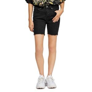 Free People We The Free Womens Avery Raw Hem Mid Rise Denim Shorts